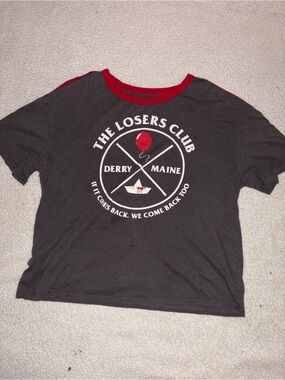 Hot Topic Black & Red 'The Losers Club' Graphic Tee fits baggy